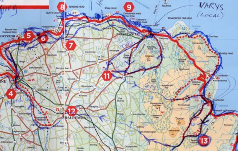 Coastal Causeway route on Tuesday